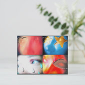 De ogen vertellen alle Briefkaart (Staand voorkant)