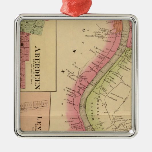 De Ohio-rivier en Valley 2 Metalen Ornament (Voorkant)