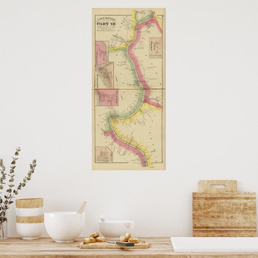 De Ohio-rivier en Valley 2 Poster (Keuken)