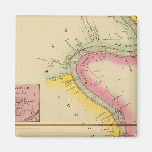 De Ohio-rivier en Valley 3 Magneet (Voorkant)