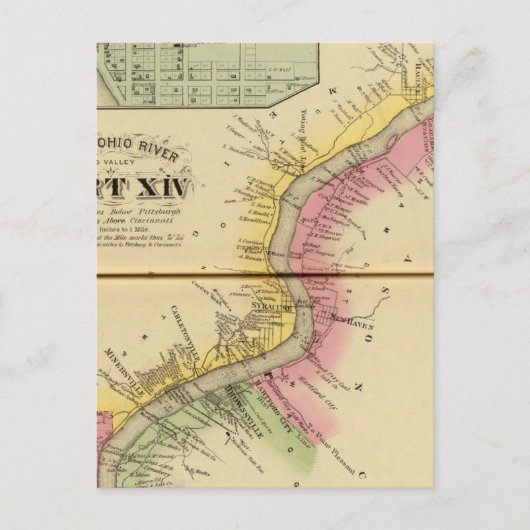 De Ohio-rivier en Valley 8 Briefkaart (Voorkant)