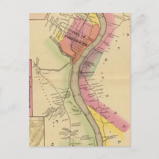 De Ohio-rivier en Valley 8 Briefkaart (Voorkant)
