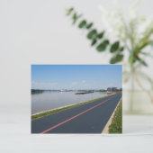 De Ohio-rivier in Evansville, Indiana Briefkaart (Staand voorkant)