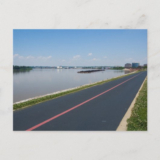 De Ohio-rivier in Evansville, Indiana Briefkaart (Voorkant)