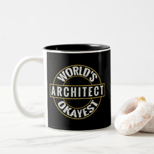 De Okayest Architect van de wereld Tweekleurige Koffiemok