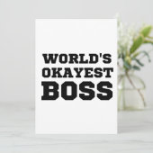 De Okayest Boss van de wereld Bedankkaart (Staand voorkant)