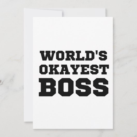 De Okayest Boss van de wereld Bedankkaart (Achterkant)