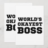 De Okayest Boss van de wereld Bedankkaart (Voorkant / Achterkant)