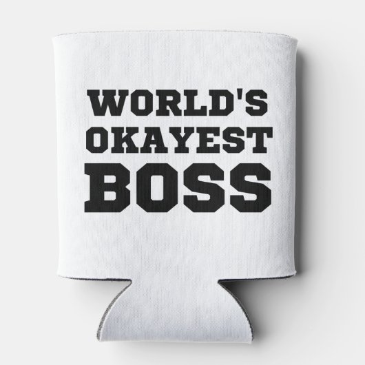 De Okayest Boss van de wereld Blikjeskoeler (Achterkant)