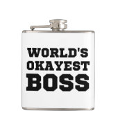 De Okayest Boss van de wereld Heupfles (Voorkant)