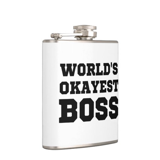 De Okayest Boss van de wereld Heupfles (Rechts)