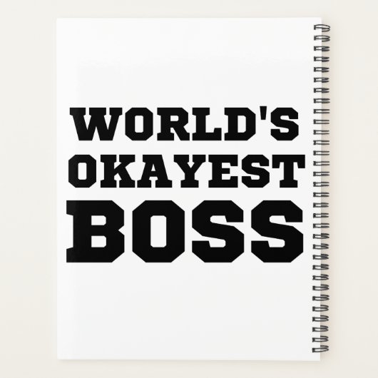 De Okayest Boss van de wereld Planner (Achterkant)