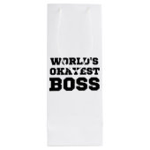 De Okayest Boss van de wereld Wijn Cadeautas (Achterkant)