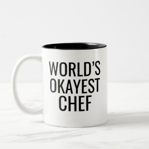 De Okayest Chef ter wereld Tweekleurige Koffiemok