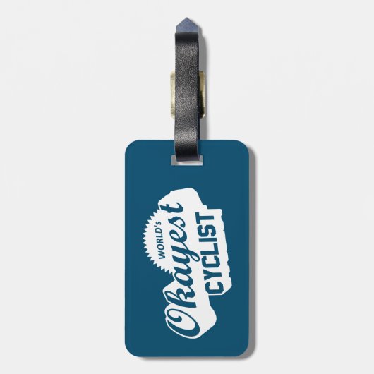 De Okayest Cyclist van de wereld Bagagelabel (Achterkant verticaal)