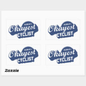 De Okayest Cyclist van de wereld Rechthoekige Sticker (Vel)