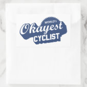 De Okayest Cyclist van de wereld Rechthoekige Sticker (Tas)