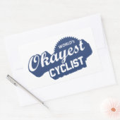 De Okayest Cyclist van de wereld Rechthoekige Sticker (Envelop)