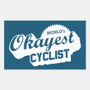 De Okayest Cyclist van de wereld Rechthoekige Sticker