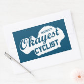 De Okayest Cyclist van de wereld Rechthoekige Sticker (Envelop)