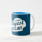 De Okayest Cyclist van de wereld Tweekleurige Koffiemok (Voorkant rechts)