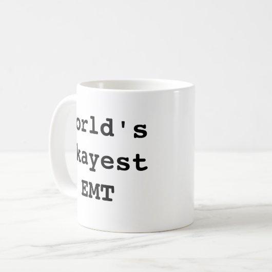 De Okayest EMT ter wereld Koffiemok (Voorkant links)