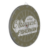 De Okayest Fisherman ter wereld Dartbord (Voorkant Links)