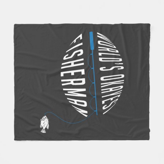 De Okayest Fisherman ter wereld Fleece Deken (Voorkant (Horizontaal))