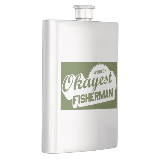 De Okayest Fisherman ter wereld Heupfles (Rechts)