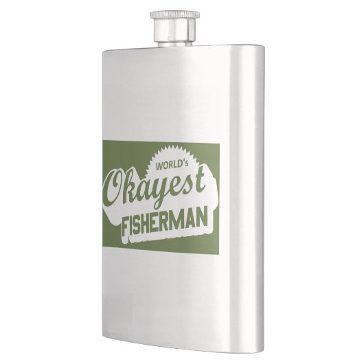 De Okayest Fisherman ter wereld Heupfles (Links)