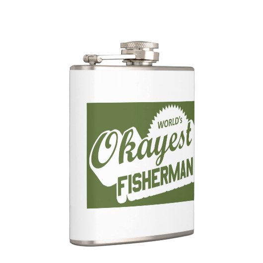 De Okayest Fisherman ter wereld Heupfles (Rechts)