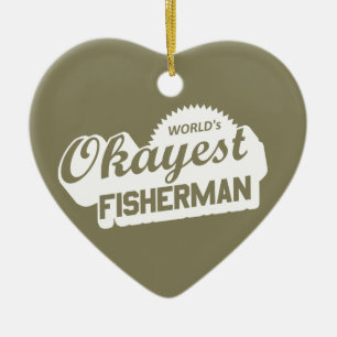De Okayest Fisherman ter wereld Keramisch Ornament