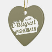 De Okayest Fisherman ter wereld Keramisch Ornament (Links)