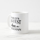 De Okayest Fisherman ter wereld Koffiemok (Voorkant links)