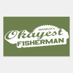 De Okayest Fisherman ter wereld Rechthoekige Sticker