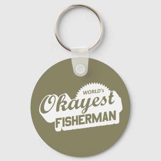 De Okayest Fisherman ter wereld Sleutelhanger (Voorkant)