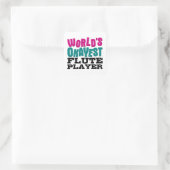De Okayest Flute Player van de wereld Vierkante Sticker (Tas)