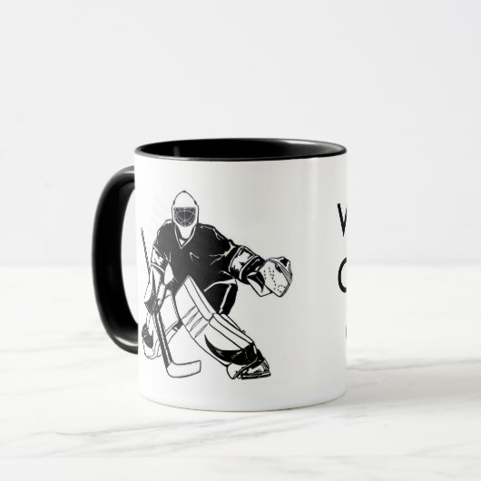 De Okayest Goalie Mok van de wereld (Voorkant links)