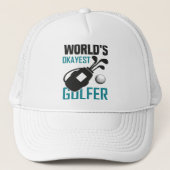 De Okayest Golfer ter wereld Trucker Pet (Voorkant)