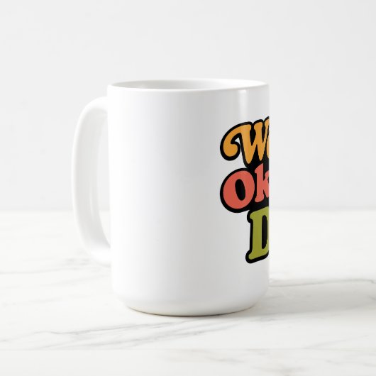 De Okayest Pap Mok van de wereld (Voorkant links)