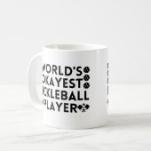 De Okayest Pickleball Player ter wereld Koffiemok (Voorkant links)