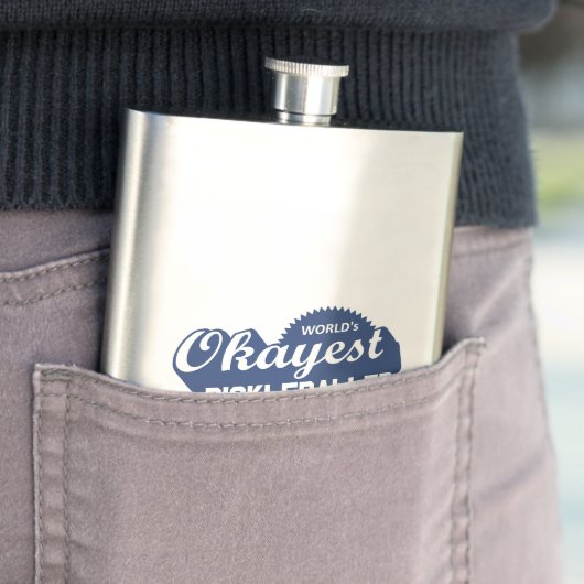 De Okayest Pickleballer ter wereld Flacon (Voorbeeld)