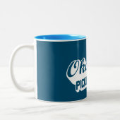 De Okayest Pickleballer ter wereld Tweekleurige Koffiemok (Links)