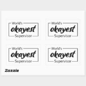 De Okayest Supervisor ter wereld Rechthoekige Sticker (Vel)