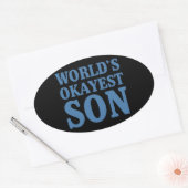 De Okayest-zoon van de wereld Ovale Sticker (Envelop)
