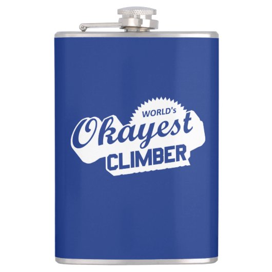 De Okayste klimmer ter wereld Heupfles (Voorkant)