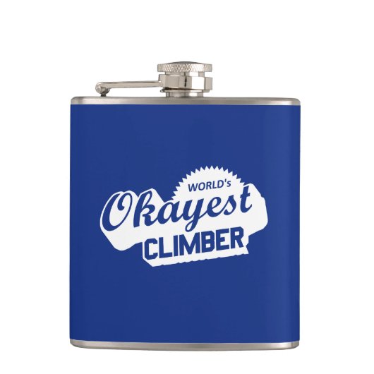 De Okayste klimmer ter wereld Heupfles (Voorkant)