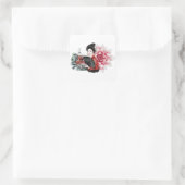 De Okinawa Serie Design 36 Vierkante Sticker (Tas)