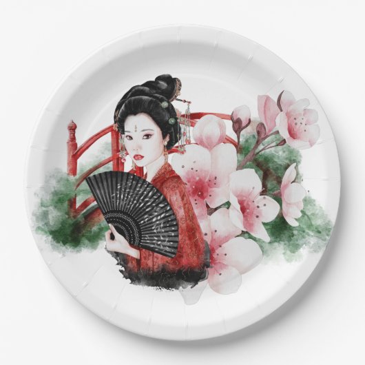 De Okinawa Serie Design 38 Papieren Bordje (Voorkant)