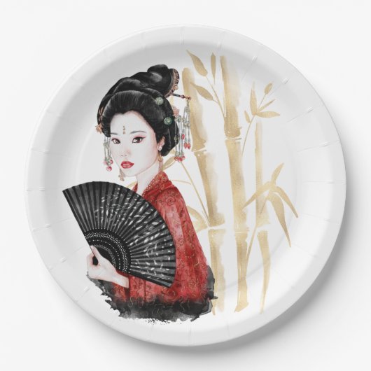 De Okinawa Serie Design 39 Papieren Bordje (Voorkant)